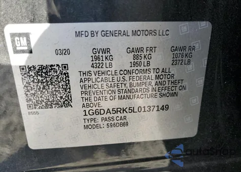 2020 Cadillac Ct4 Luxury from USA, damaged, VIN 1G6DA5RK5L0137149